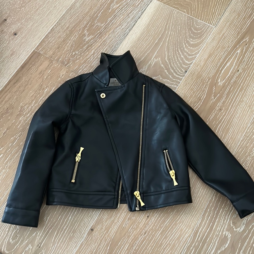Kate Spade girls Faux Leather Jacket - size 3 - so cute!!
